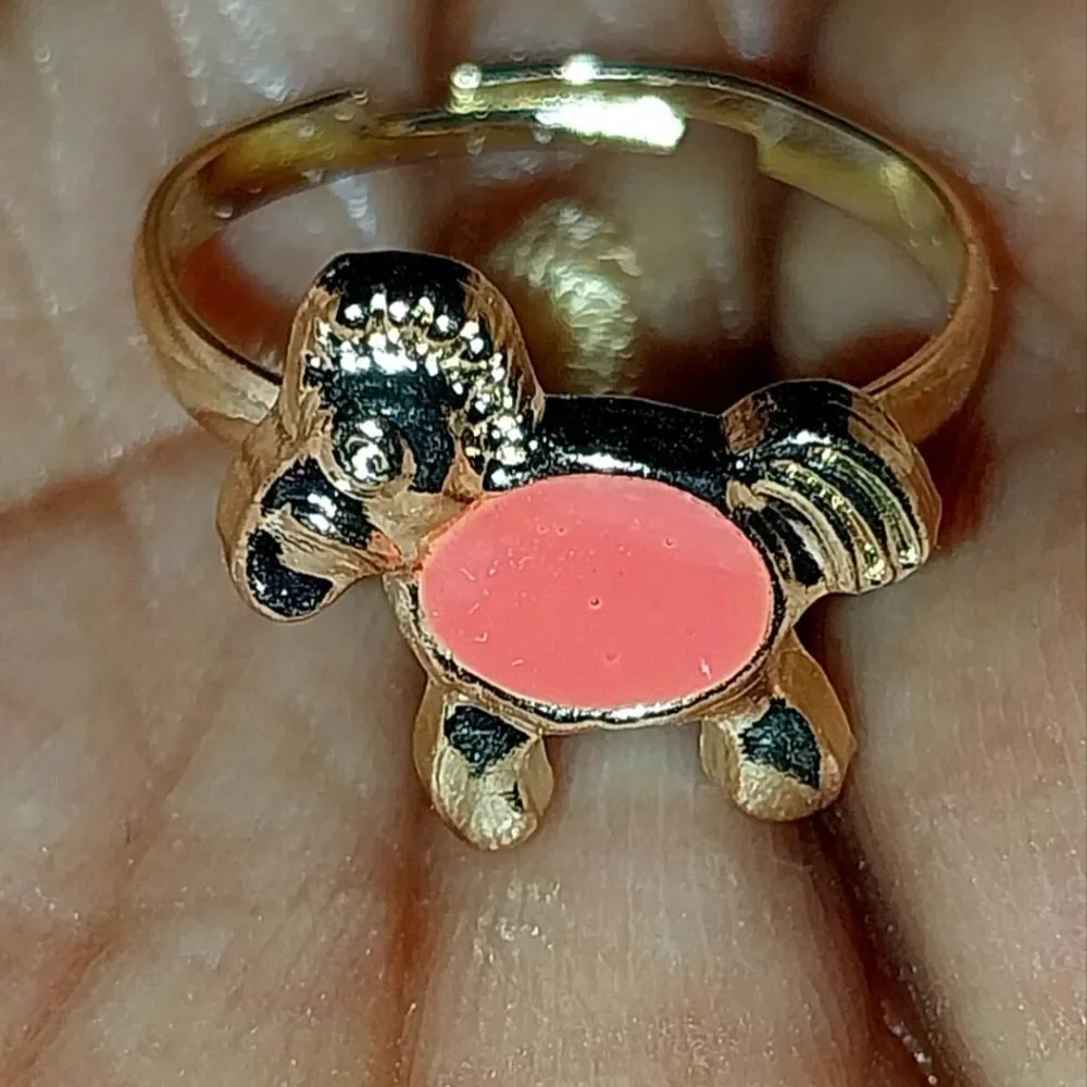 Super cute girls jeweled adjustable ring